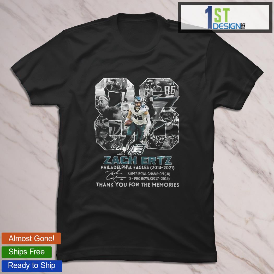 Gildan, Shirts, Philadelphia Eagles Zach Ertz Thank For The Memories  Black Tshirt