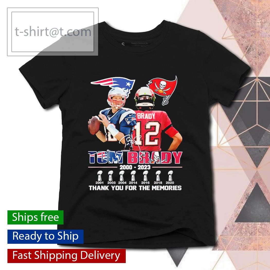 Tom Brady 2000 2023 thank you for the memories signature shirt - Design  tees 1st - Shop funny t-shirt