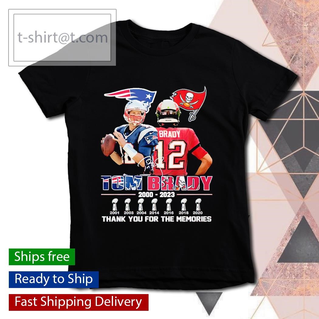 Tom Brady 2000 2023 thank you for the memories signature shirt - Design  tees 1st - Shop funny t-shirt