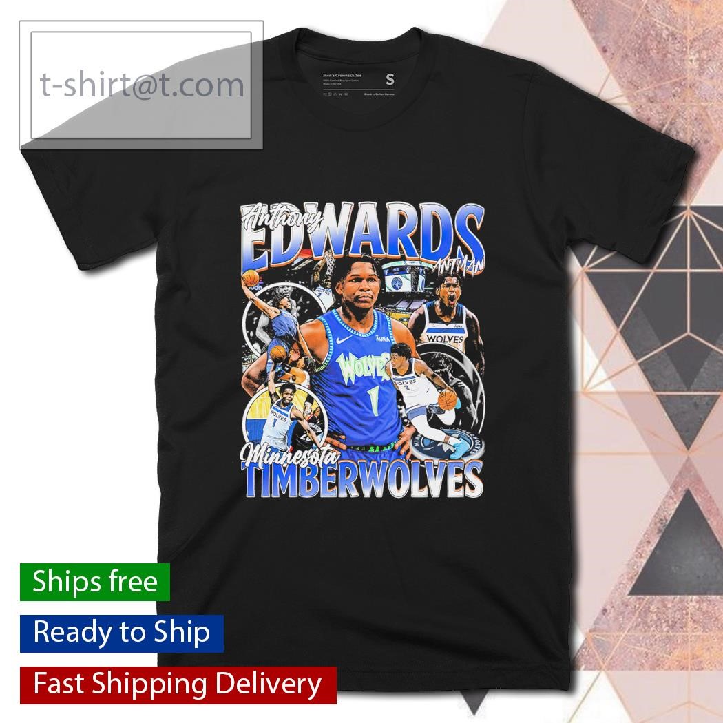 NBA Jam Timberwolves towns and Edwards T-Shirt from Homage. | Navy | Vintage Apparel from Homage.