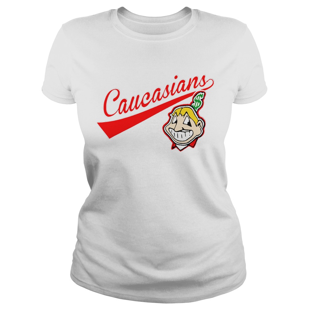 Cleveland Caucasians Native Go Indians - Ladies' V-Neck T-Shirt