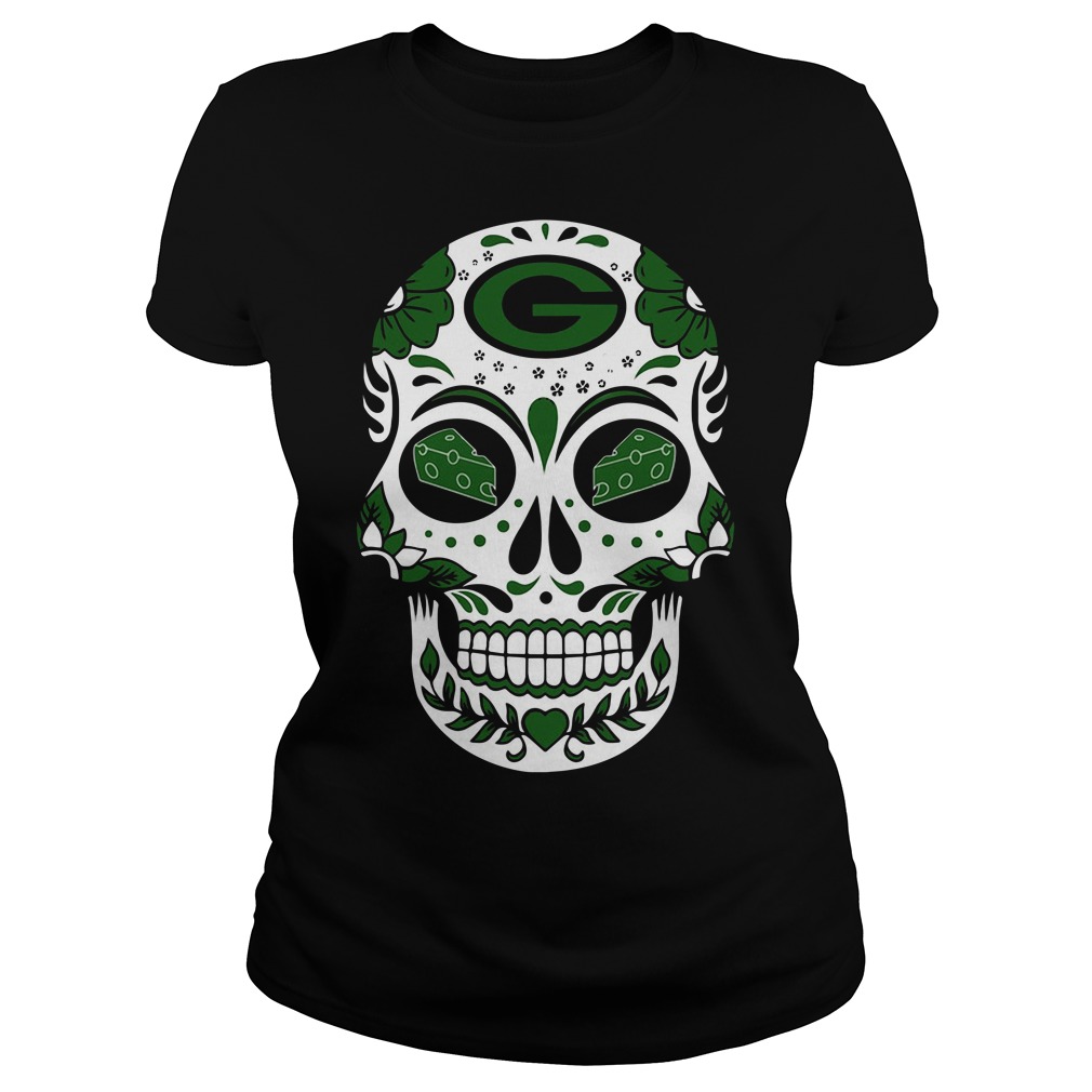 green bay packers sugar skull shirt