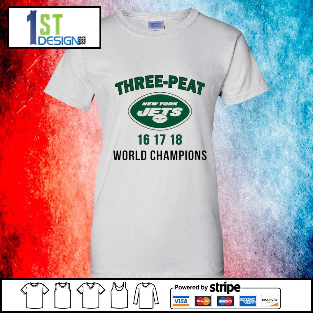 Three Peat New York Jets Champions T-Shirt - Yesweli