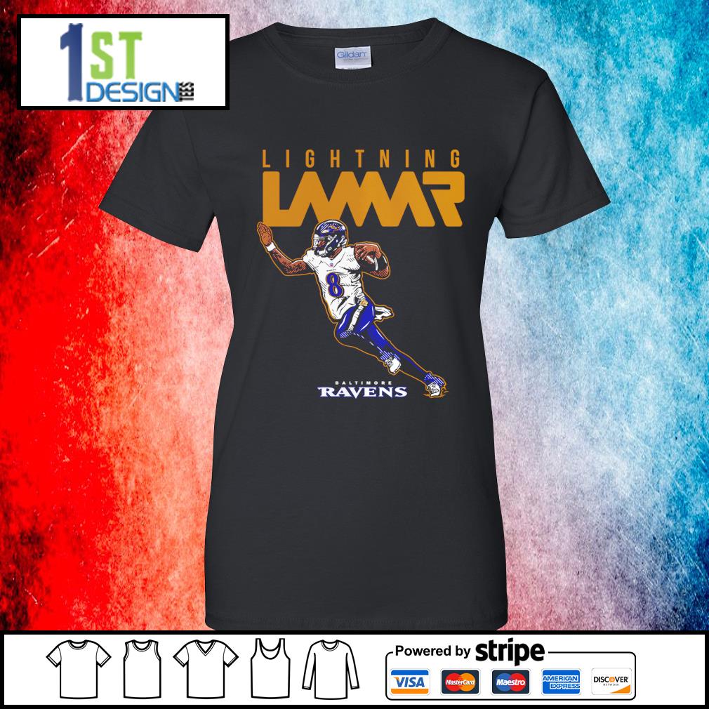 Baltimore Ravens Lamar Jackson Black Lightning Lamar Shirt