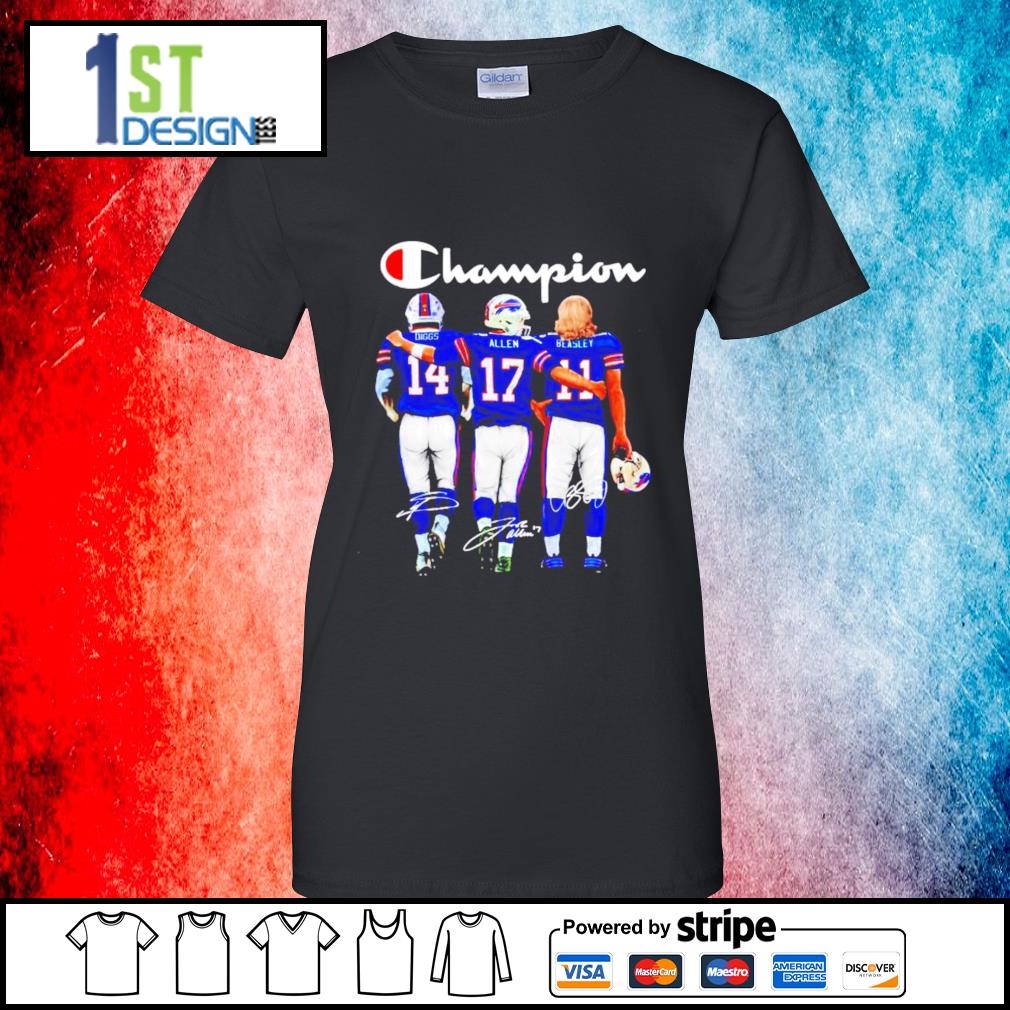 Buffalo Bills Diggs Allen And Beasley Champion signatures shirt, hoodie,  sweater, long sleeve and tank top