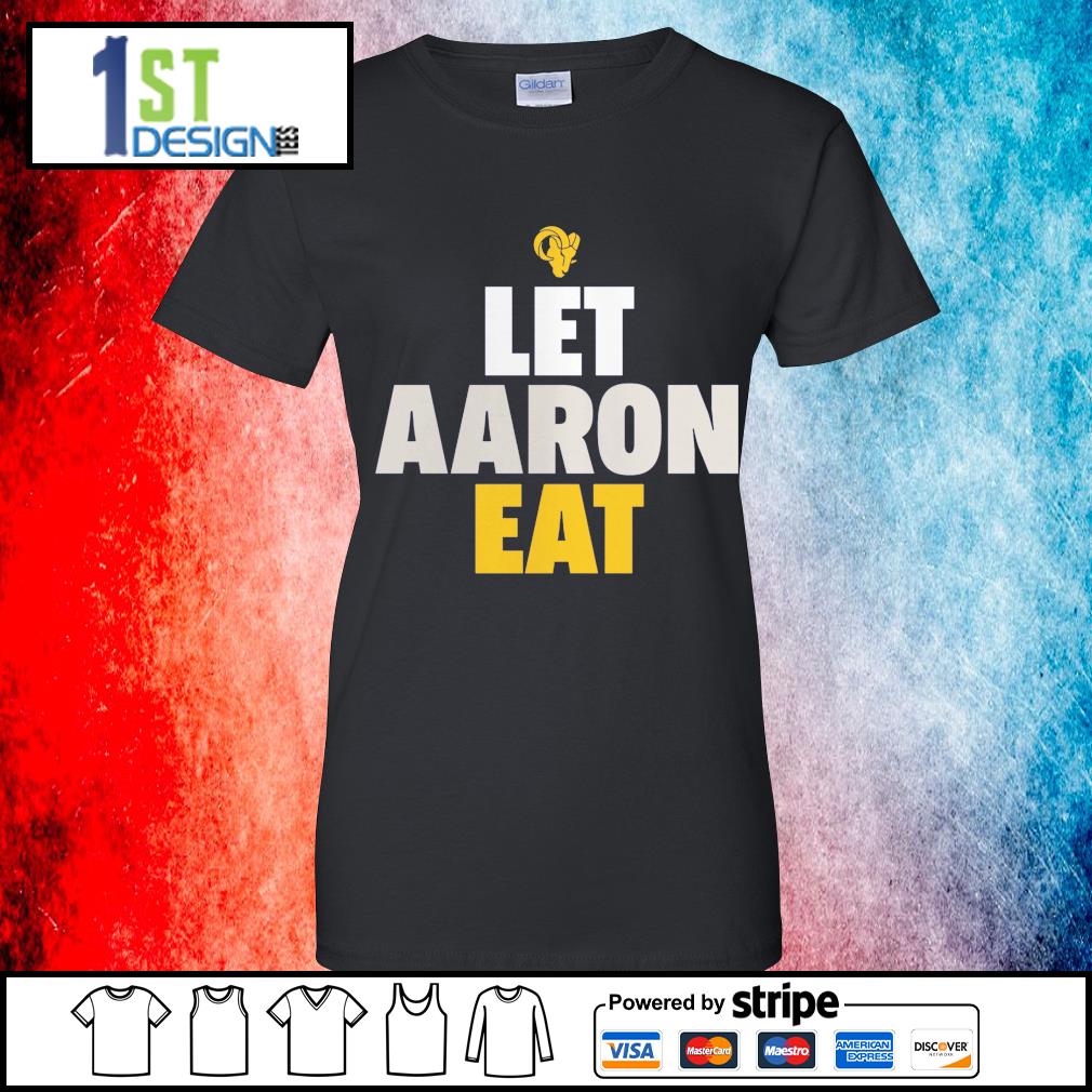 Men's Aaron Donald White Los Angeles Rams Let Aaron Eat Pullover